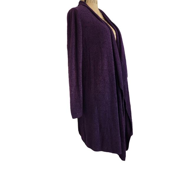 Barefoot Dreams Bamboo Chic Lite 436 Amethyst Purple Long Cardigan Sweatr Sz S-M - Picture 5 of 8